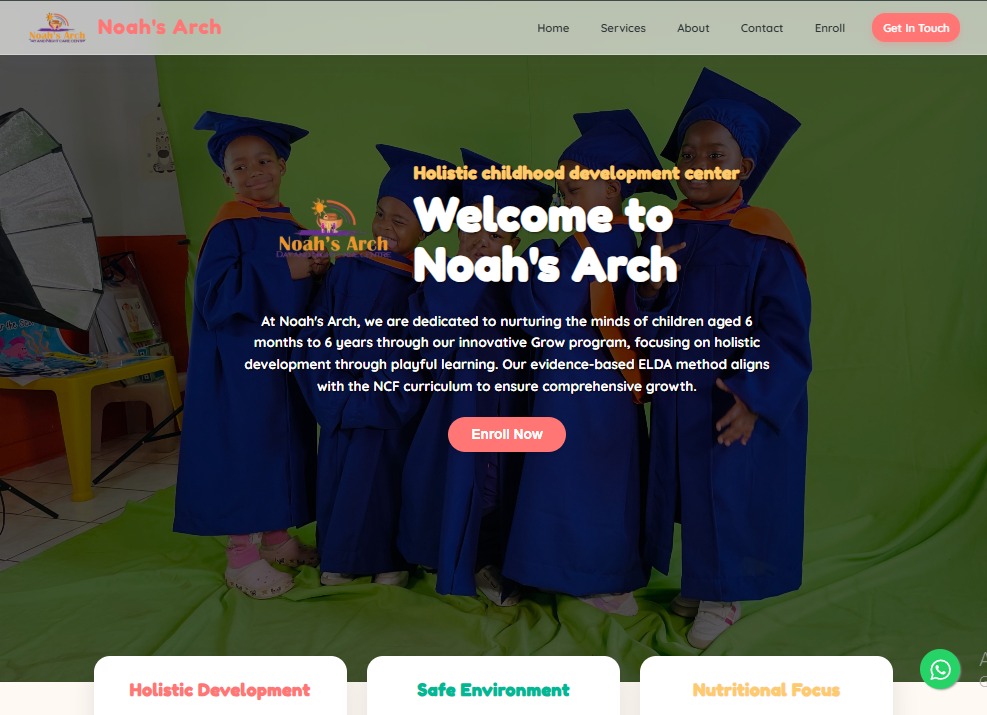 Noah's Arch Website Design